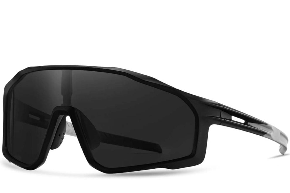 Semi-rimless Black TR90 Polarized Sunglasses #BS0205-0035