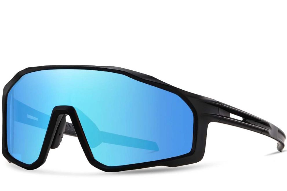 Semi-rimless Blue TR90 Polarized Sunglasses #BS0205-0036