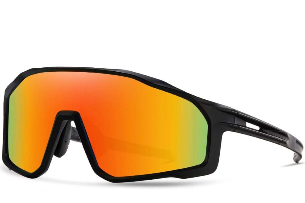 Semi-rimless Orange TR90 Polarized Sunglasses #BS0205-0037
