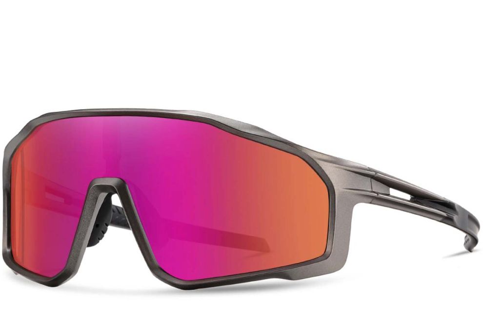 Semi-rimless Purple TR90 Polarized Sunglasses #BS0205-0040
