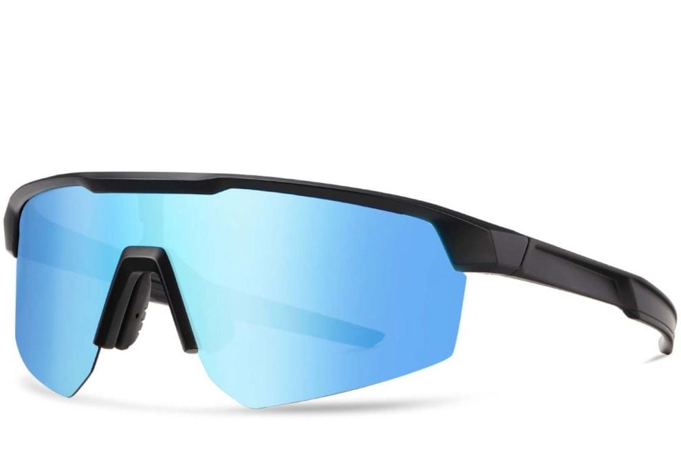 Semi-rimless Blue TR90 Polarized Sunglasses #BS0205-0042