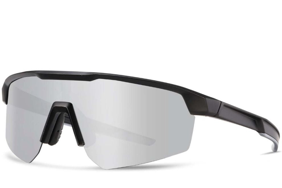 Semi-rimless Silver TR90 Polarized Sunglasses #BS0205-0043