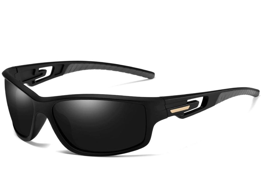 Rectangular Black TR90 Polarized Sunglasses #BS0205-0055