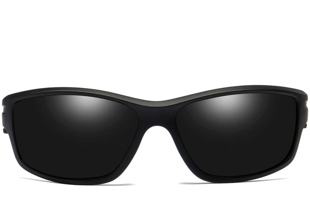 Rectangular Black TR90 Polarized Sunglasses #BS0205-0055