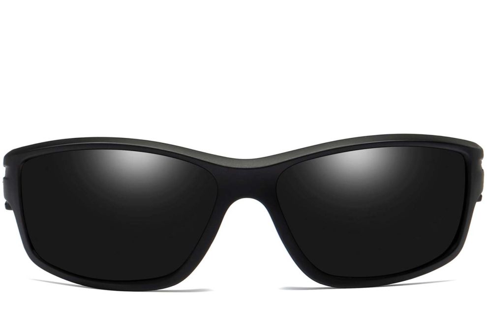 Rectangular Black TR90 Polarized Sunglasses #BS0205-0055