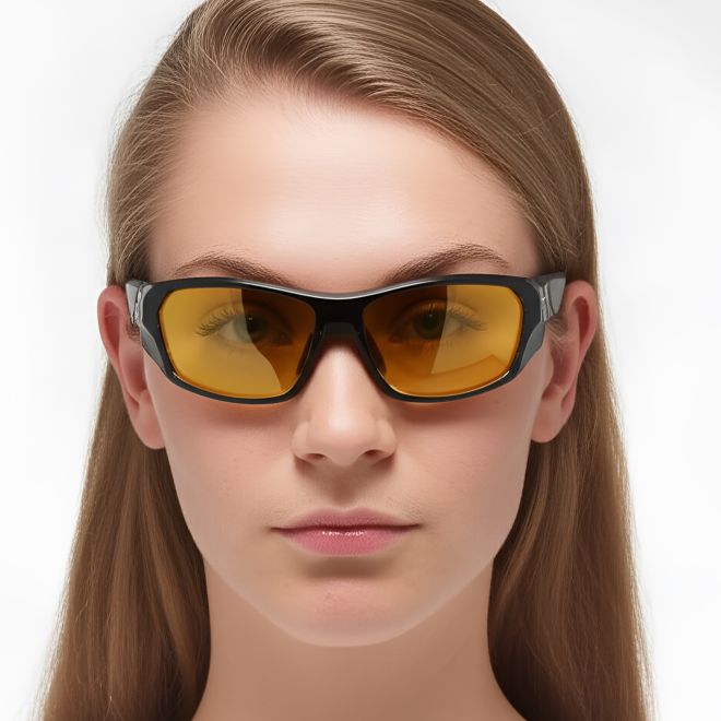 Rectangular Yellow TR90 Polarized Sunglasses #BS0205-0067
