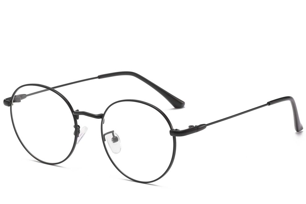 Gafas ovaladas de metal negro #BS0406-0005