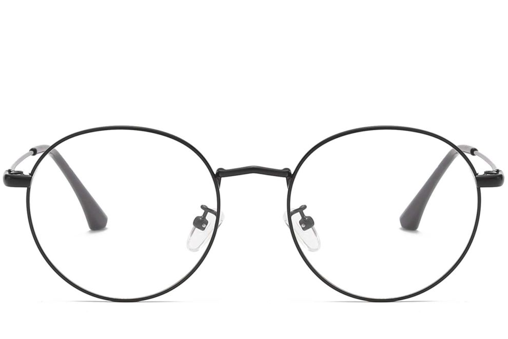 Gafas ovaladas de metal negro #BS0406-0005