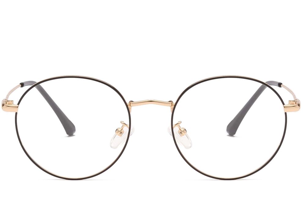 Gafas ovaladas de metal dorado #BS0406-0006