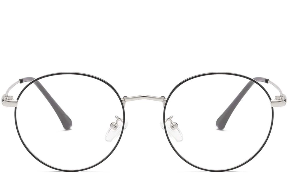 Oval Silver Metal Glasses #BS0406-0007