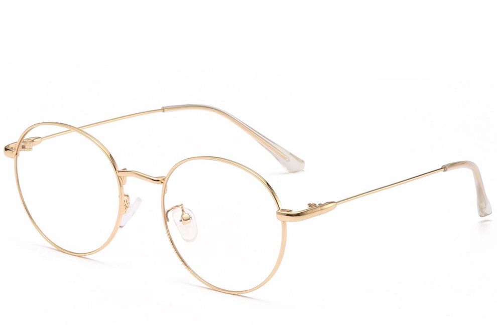 Lunettes ovales en métal doré #BS0406-0008