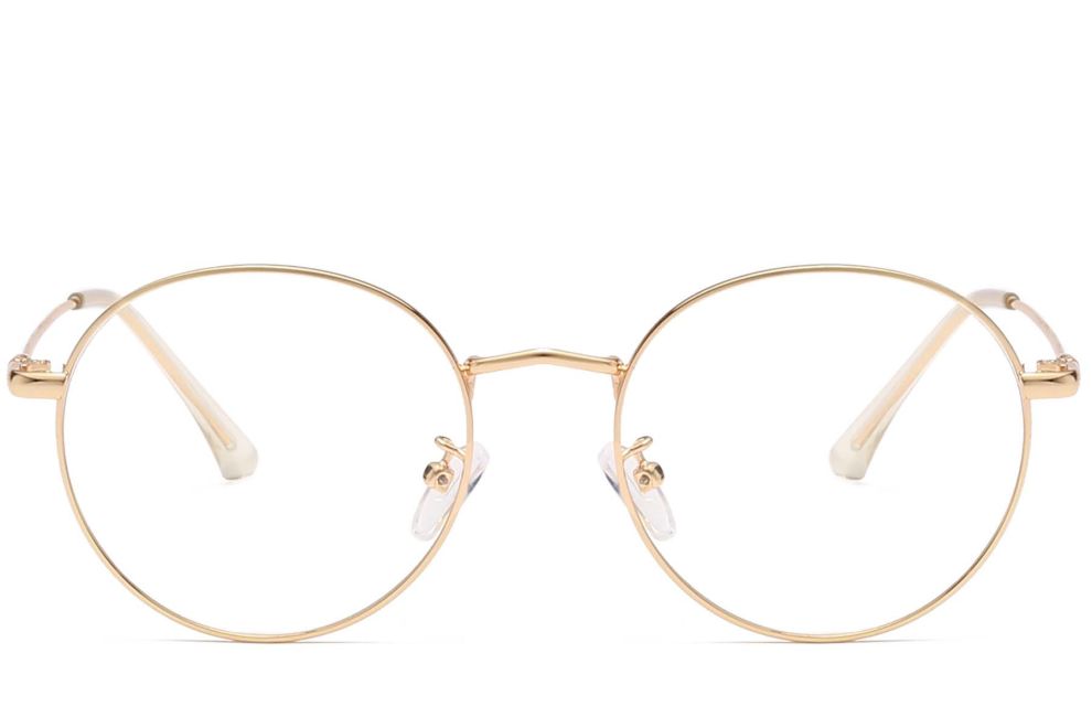 Lunettes ovales en métal doré #BS0406-0008