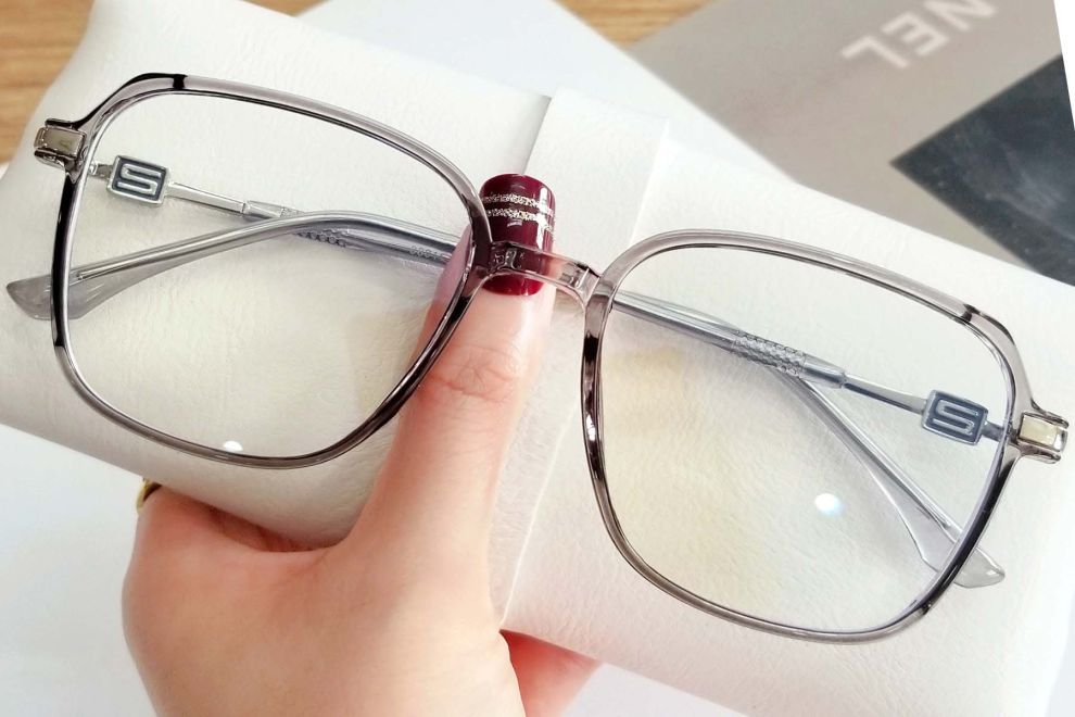 Rectangular Grey TR90 Glasses #BS0406-0014