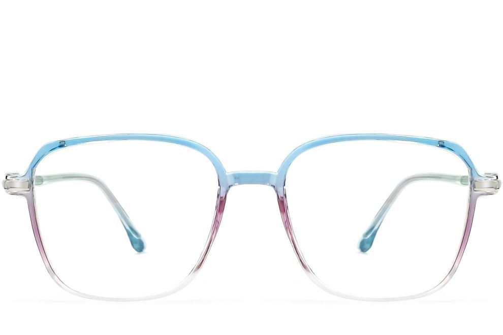 Rechteckige blaue TR90-Brille #BS0406-0016