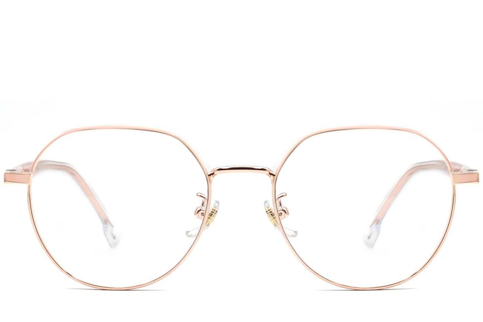 Geometric Pink Metal Glasses #BS0406-0026