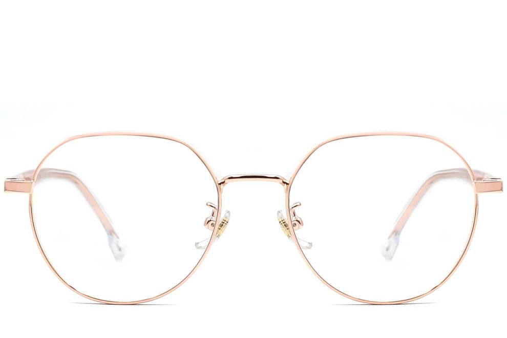 Geometrische rosa Metallbrille #BS0406-0026