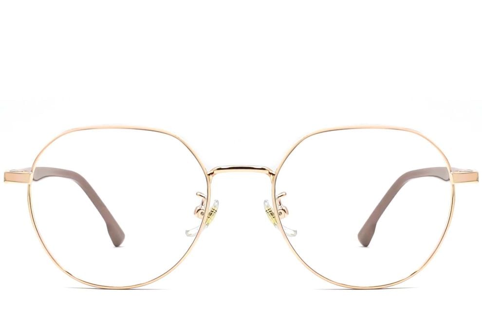 Geometric Brown Metal Glasses #BS0406-0027