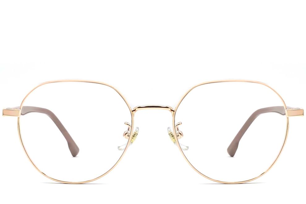 Geometric Brown Metal Glasses #BS0406-0027