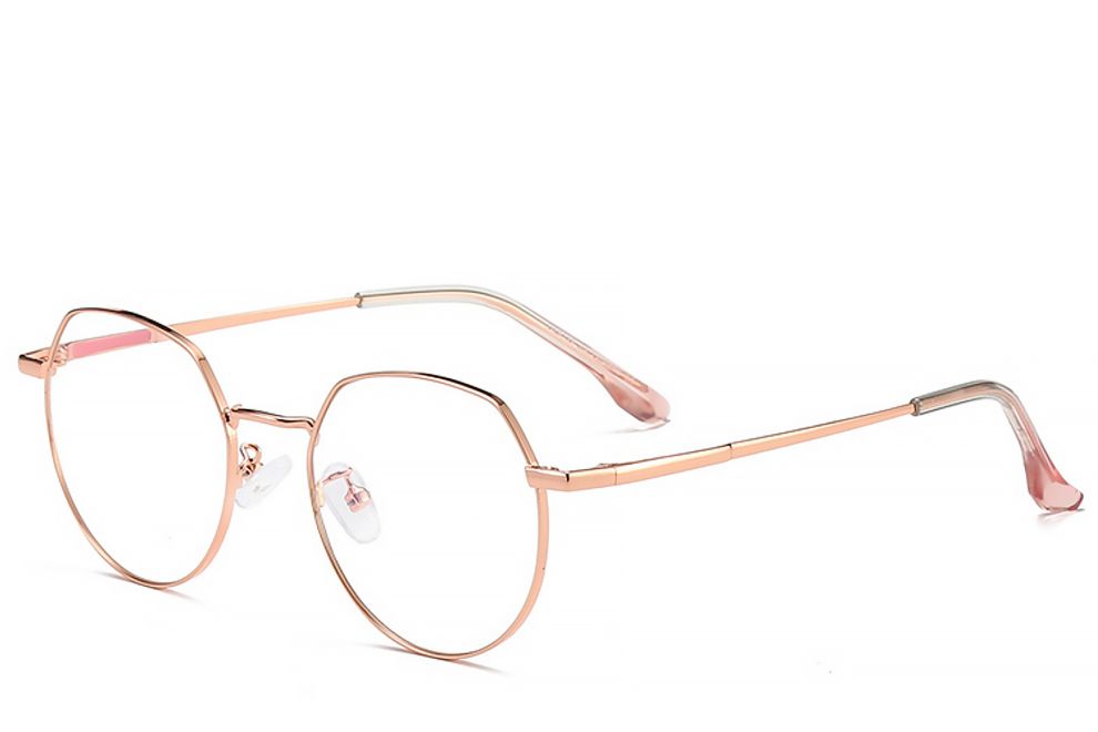 Geometric Pink Metal Glasses #BS0406-0091