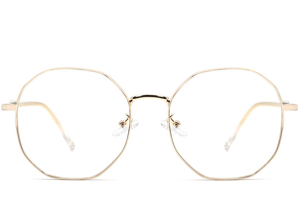 Lunettes géométriques en métal doré #BS0406-0101
