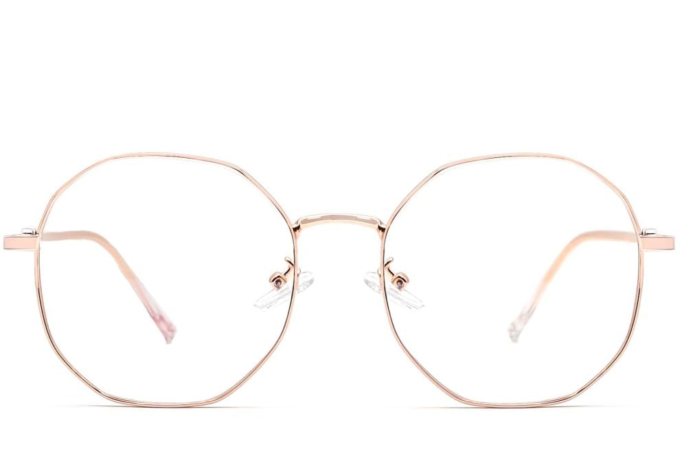 Geometric Pink Metal Glasses #BS0406-0103