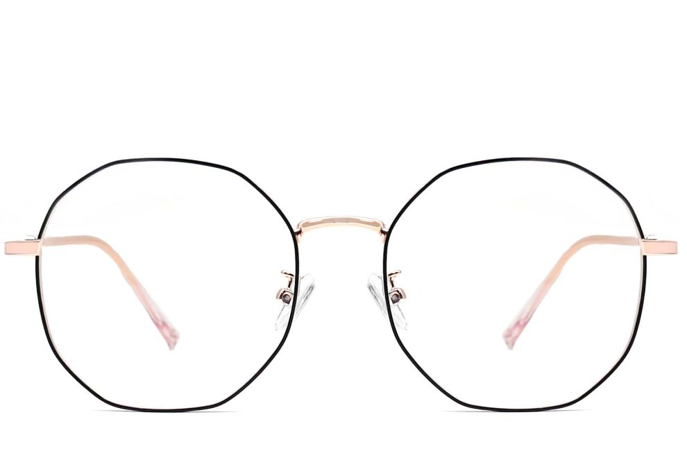 Lunettes géométriques en métal noir #BS0406-0104
