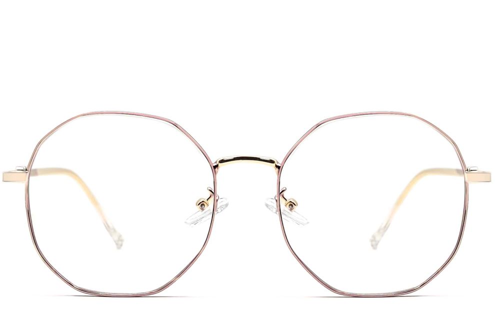 Gafas geométricas de metal marrón #BS0406-0106