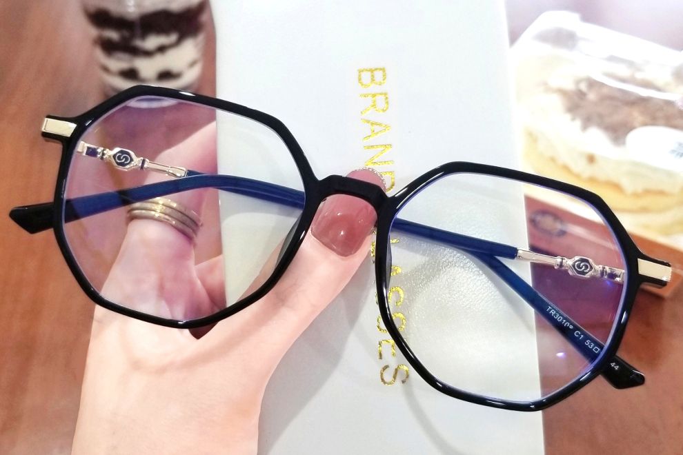 Geometric Black TR90 Glasses #BS0406-0119