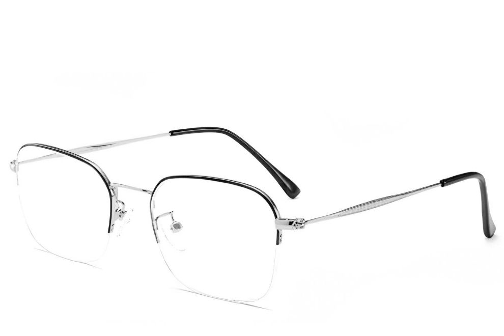 Gafas de metal dorado semi al aire #BS0406-0130