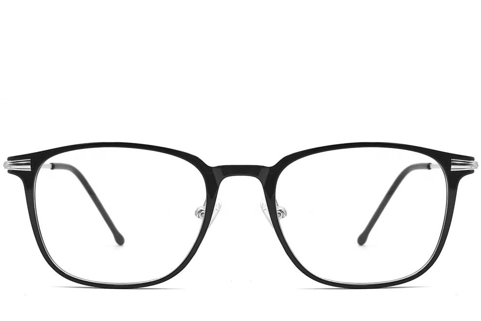 Gafas rectangulares TR90 plateadas #BS0406-0141