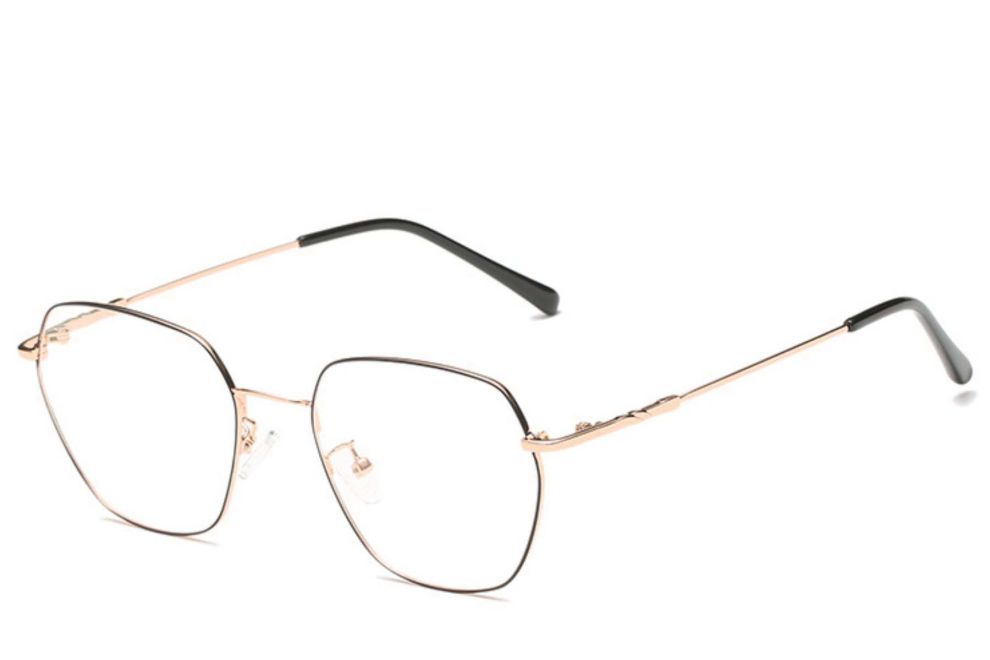 Gafas geométricas de metal dorado #BS0406-0146