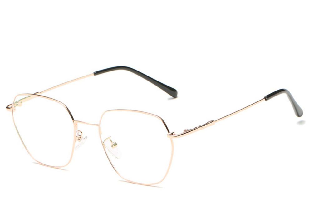 Gafas geométricas de metal rosa #BS0406-0147