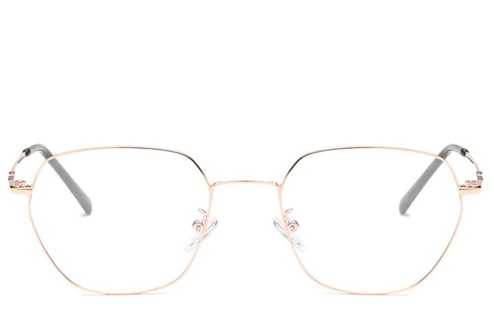 Gafas geométricas de metal rosa #BS0406-0147