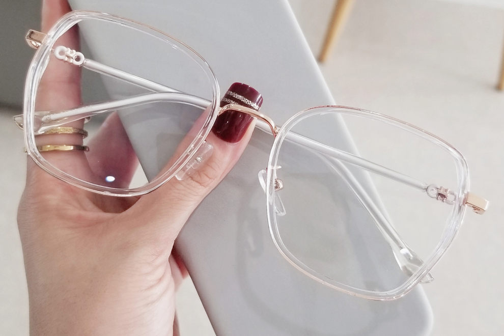 Geometric Transparent Metal Glasses #BS0406-0159