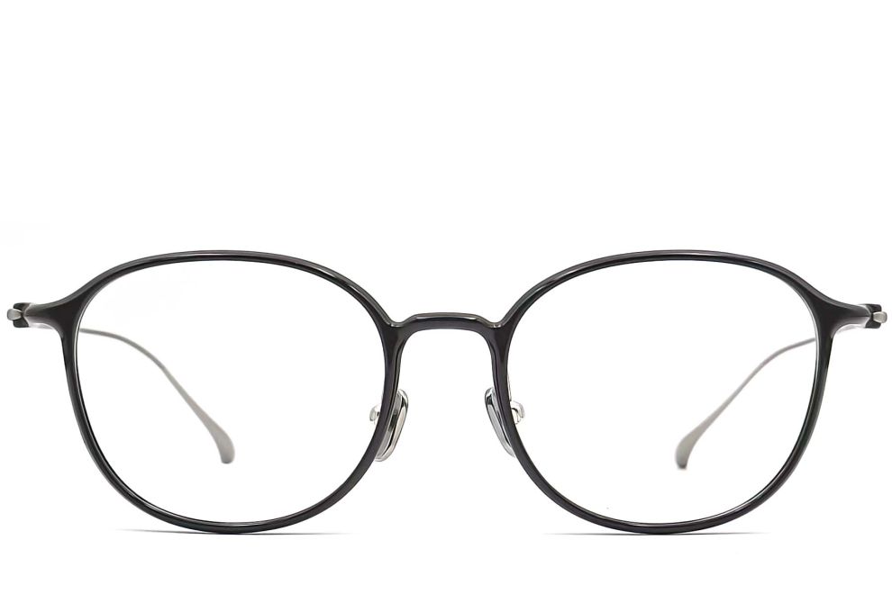 Oval Black Titanium Glasses #BS0406-0167