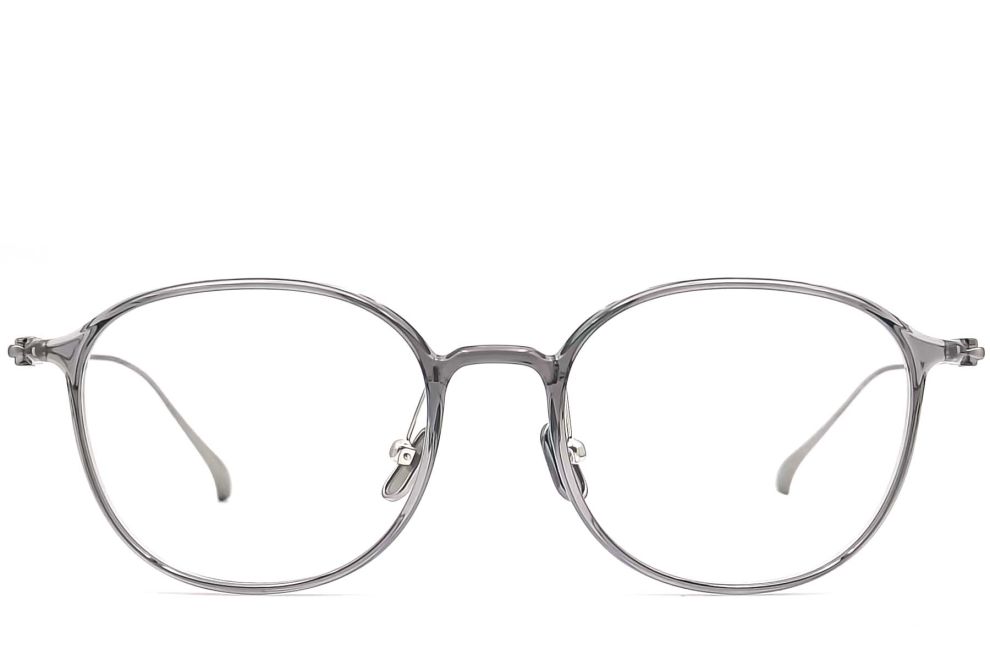 Ovale graue Titanbrille #BS0406-0168