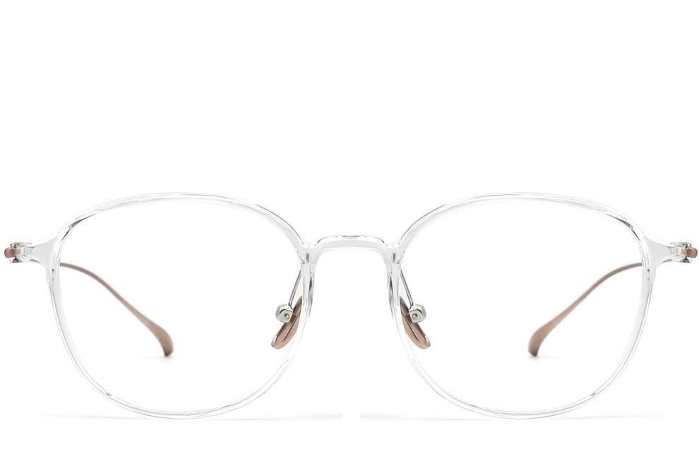 Oval Transparent Titanium Glasses #BS0406-0169