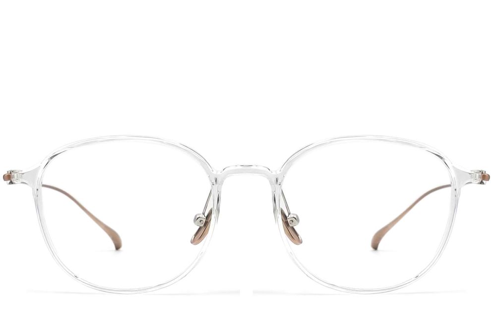 Oval Transparent Titanium Glasses #BS0406-0169