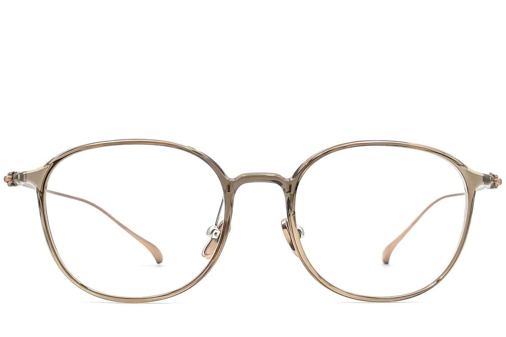 Oval Green Titanium Glasses #BS0406-0170