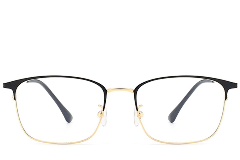 Rectangular Golden Metal Glasses #BS0406-0173