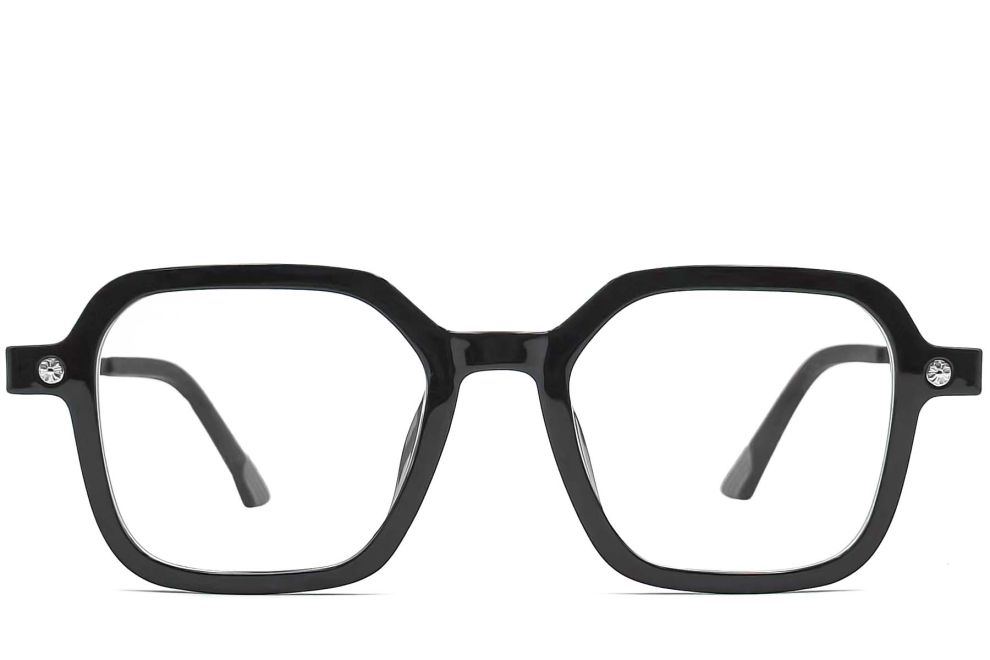 Lunettes rectangulaires noires TR90 #BS0406-0175