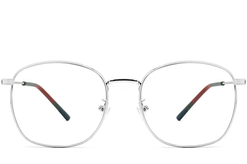 Rectangular Silver Metal Glasses #BS0406-0182