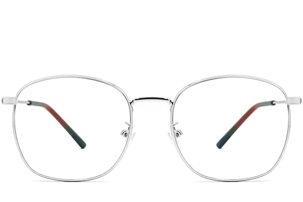 Rectangular Silver Metal Glasses #BS0406-0182