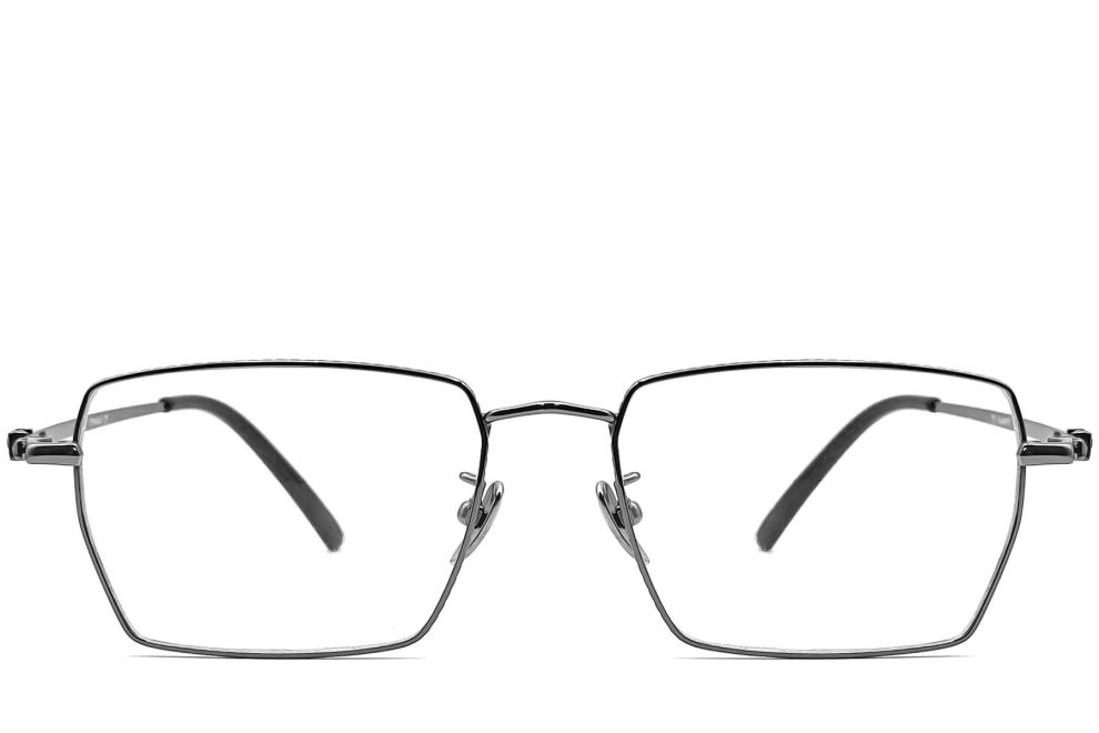 Rectangular Grey Titanium Glasses #BS0406-0191