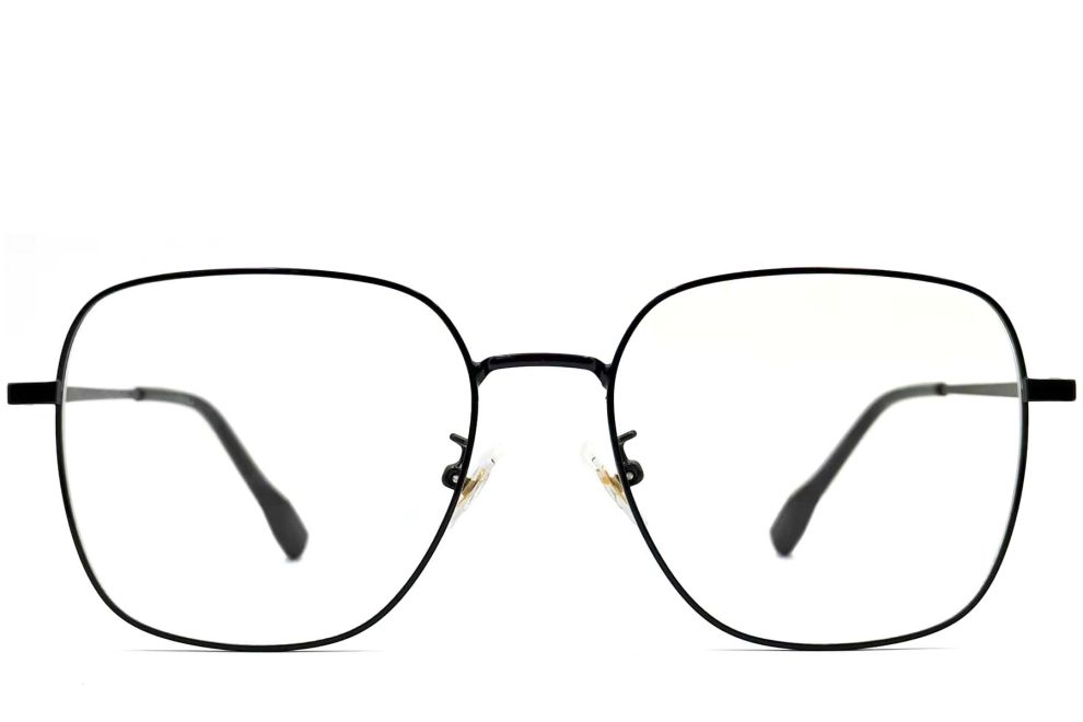 Rectangular Black Metal Glasses #BS0406-0201