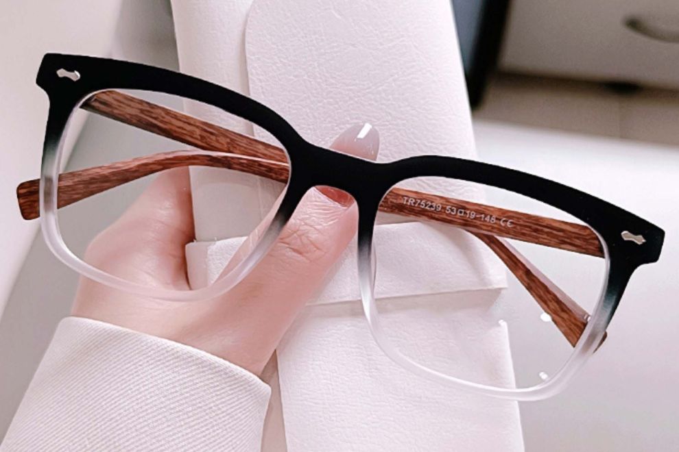 Gafas rectangulares negras TR90 #BS0406-0225