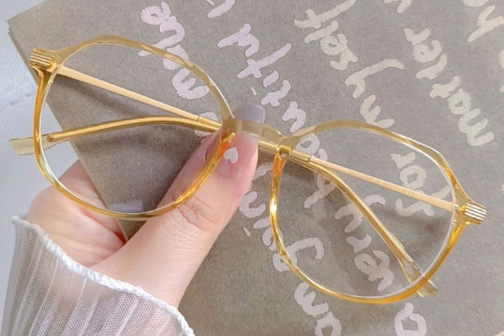 Geometric Yellow TR90 Kids Glasses #BS0406-0239