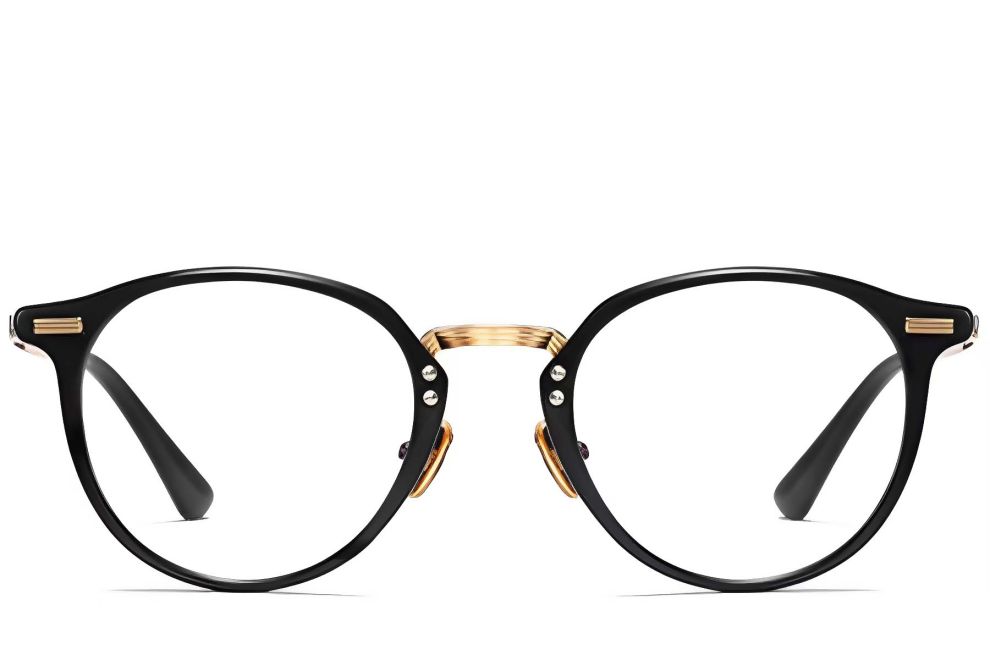 Gafas ovaladas de metal dorado #BS0406-0245