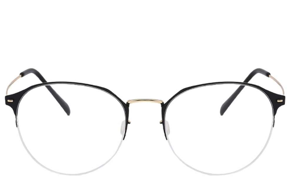 Semi-rimless Golden Metal Glasses #BS0406-0250