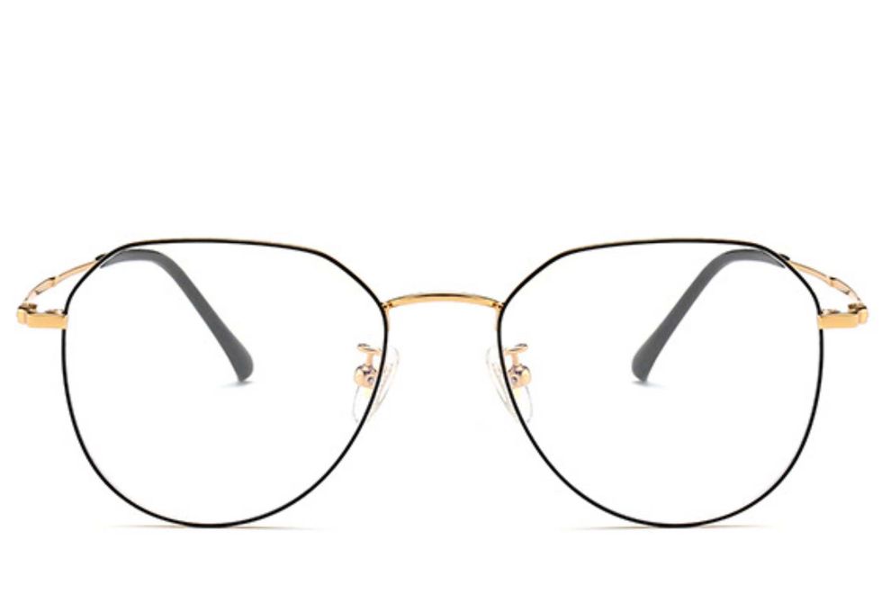 Gafas ovaladas de titanio negro #BS0406-0271